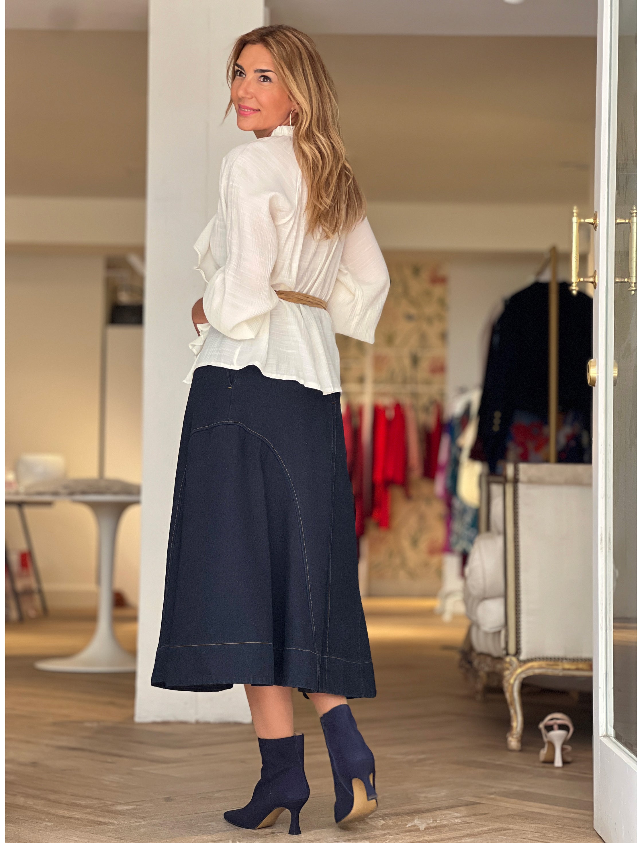 Camisa boho crema