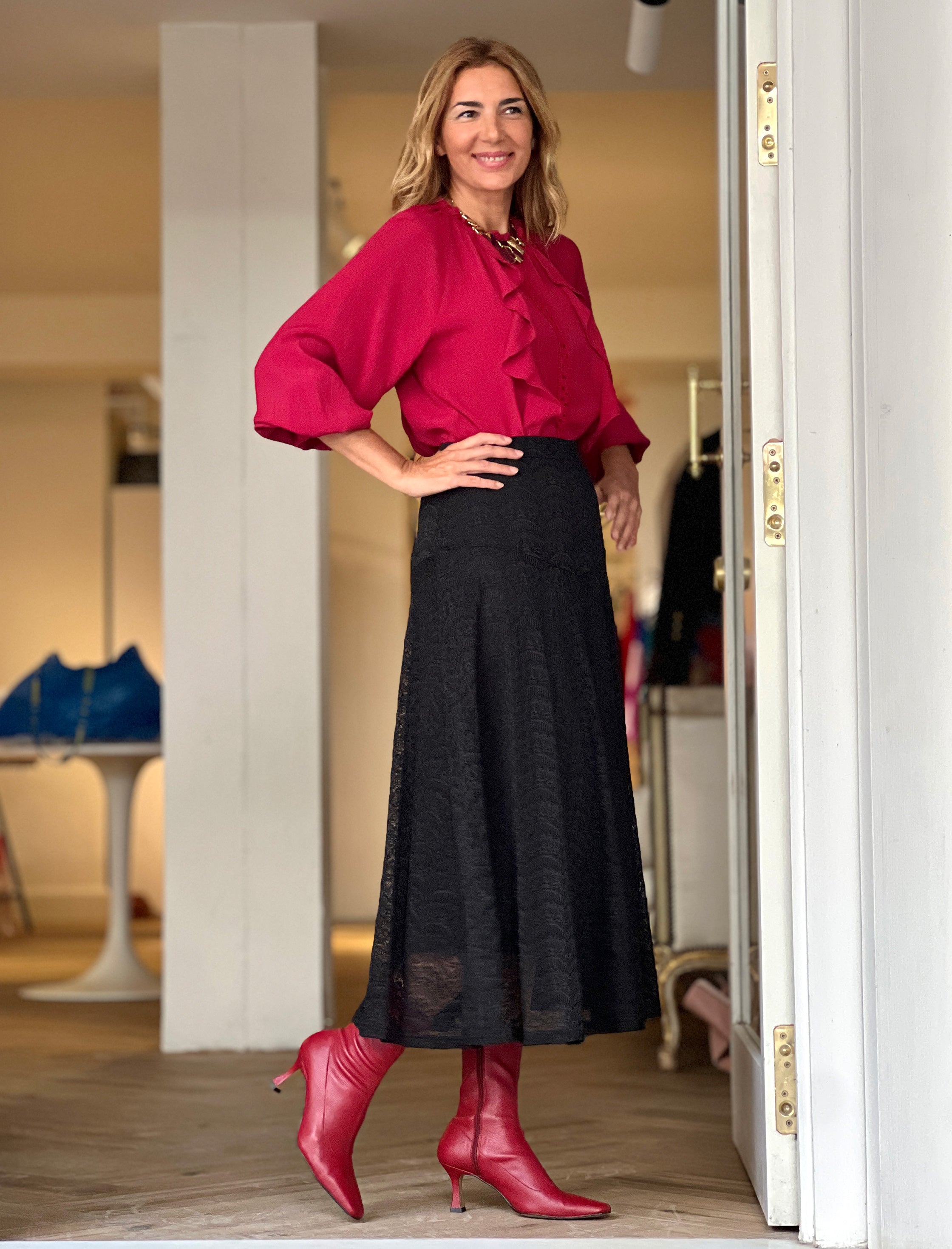 Botín Poppy Marsala
