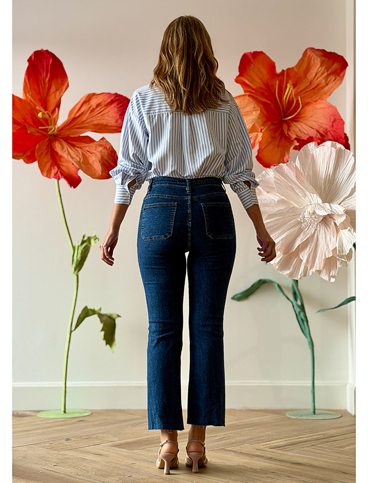 Pantalón vaquero azul oscuro elástico