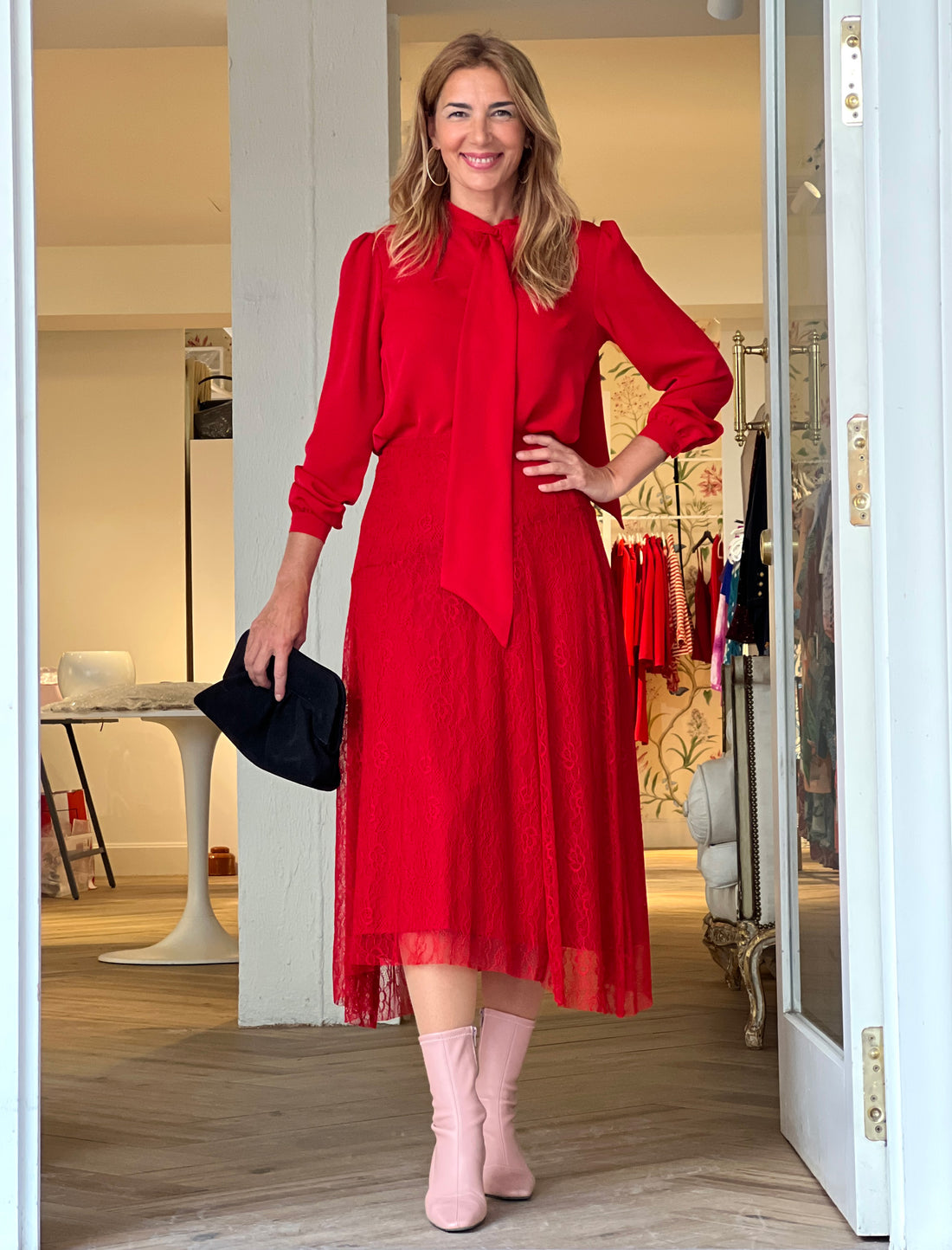 Falda Gabriela Roja
