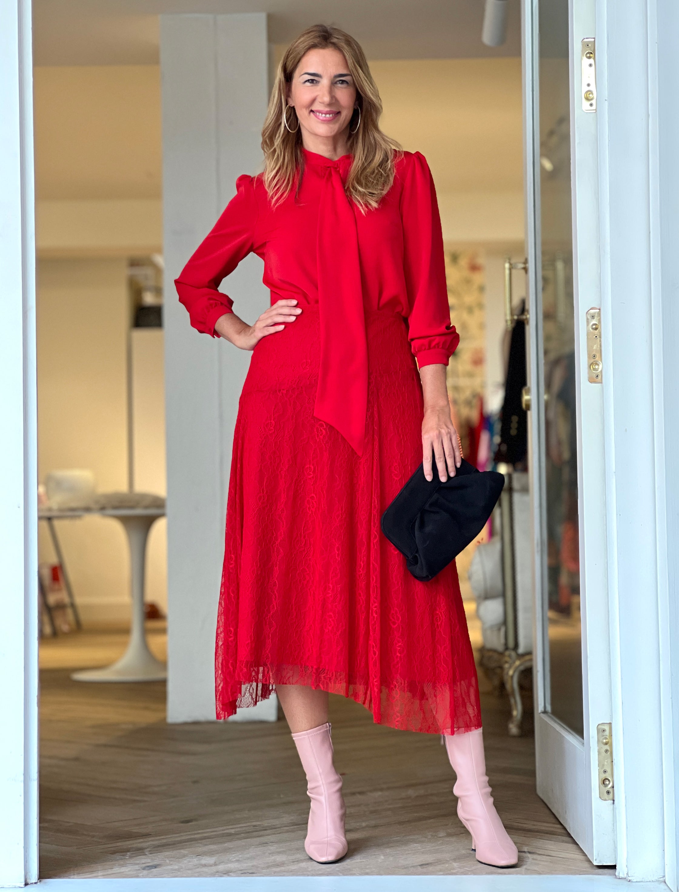 Falda Gabriela Roja