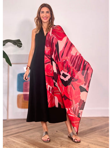 Foulard soft de viscosa cora