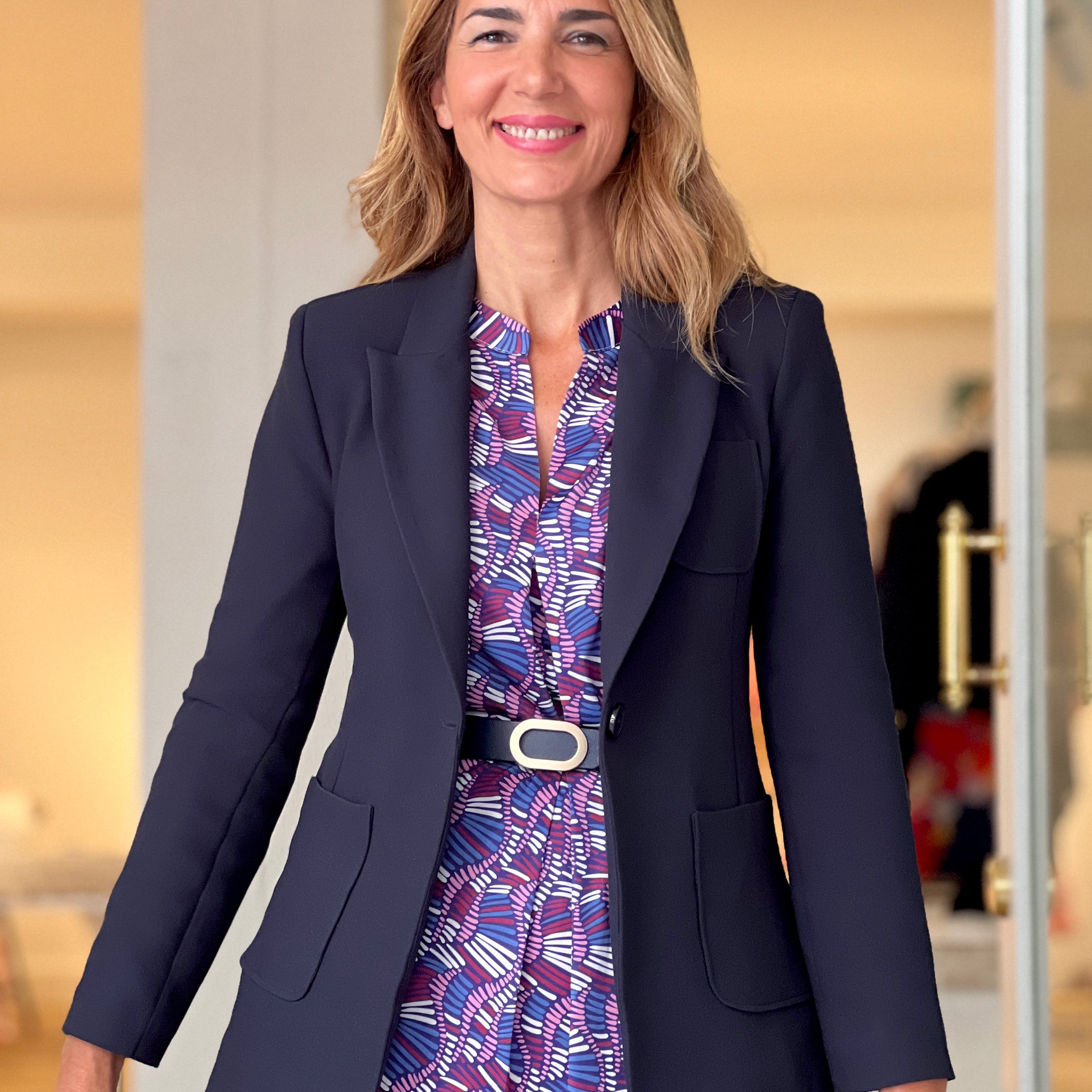 NAVY CHIC SLIM JACKET 