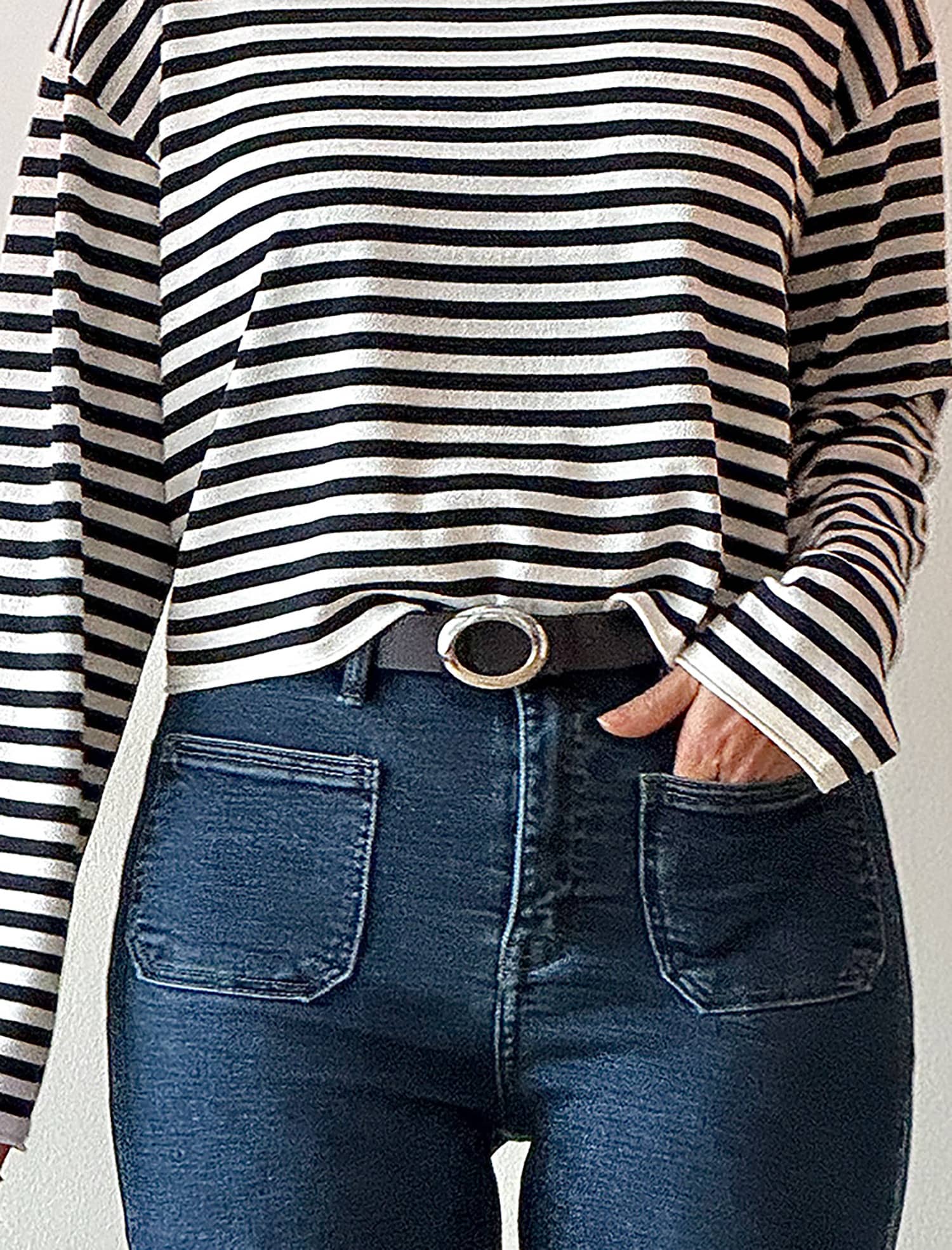 Pantalón vaquero azul oscuro elástico