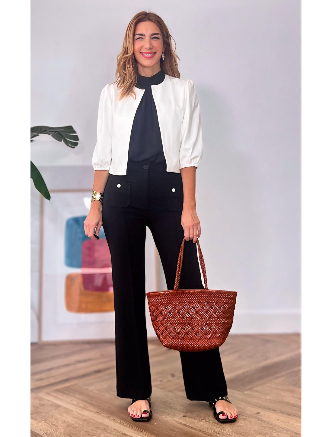 Sandalia cool de tachas negro