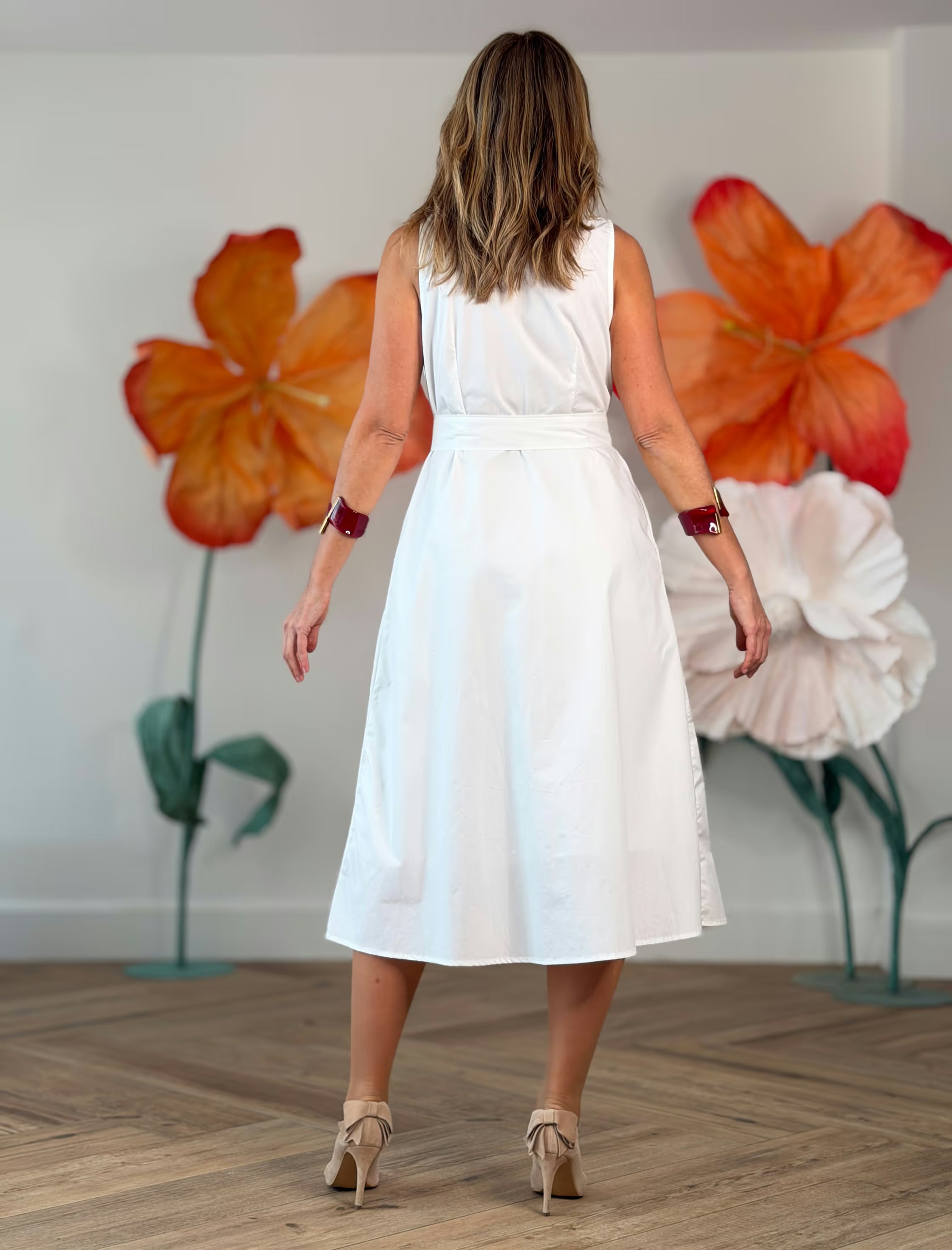 Vestido camisero blanco Carolina