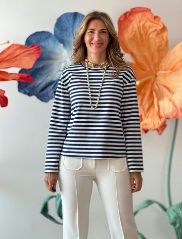 Very chic blue and white sailor t-shirt