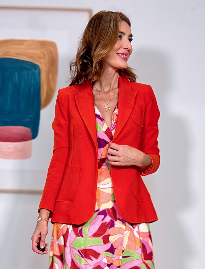 CHAQUETA SLIM CHIC NARANJA