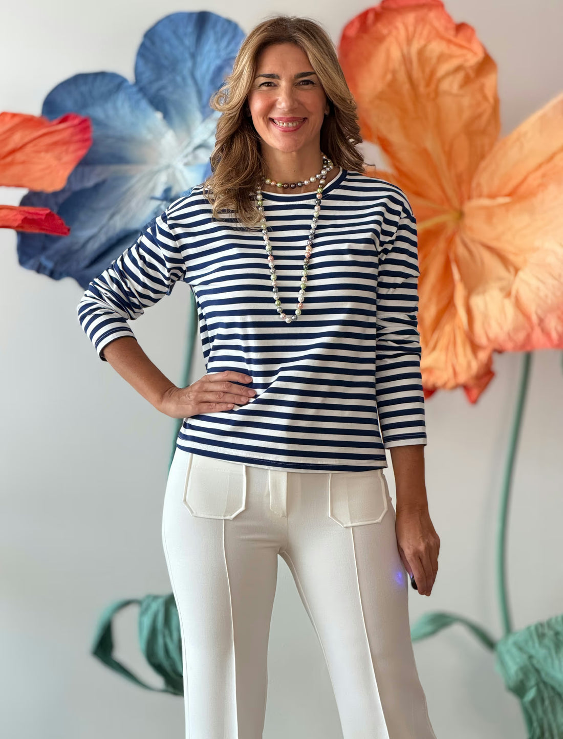Very chic blue and white sailor t-shirt