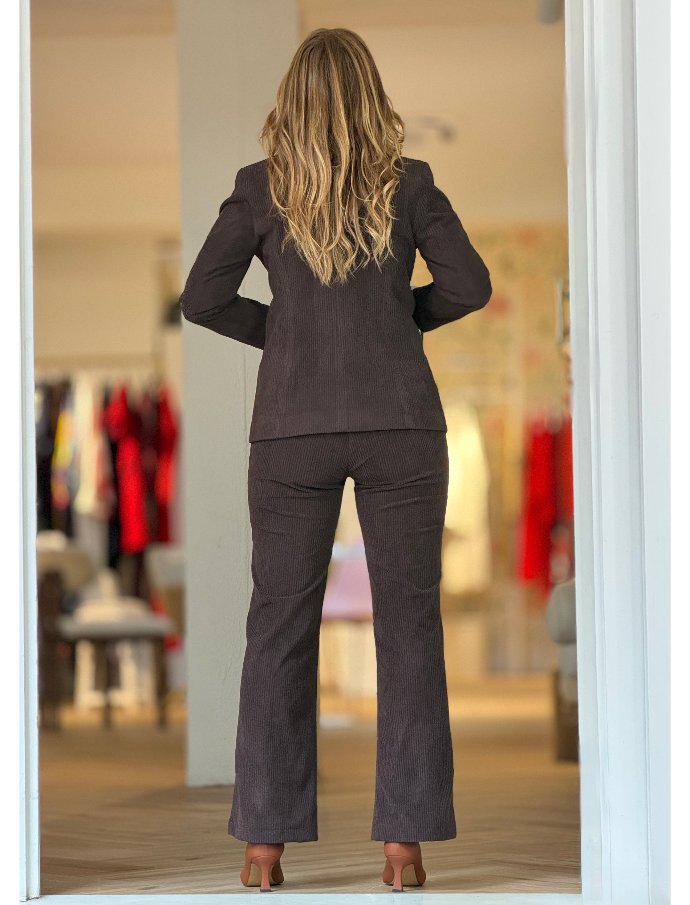 Pantalón de pana mujer ideal marrón chocolate