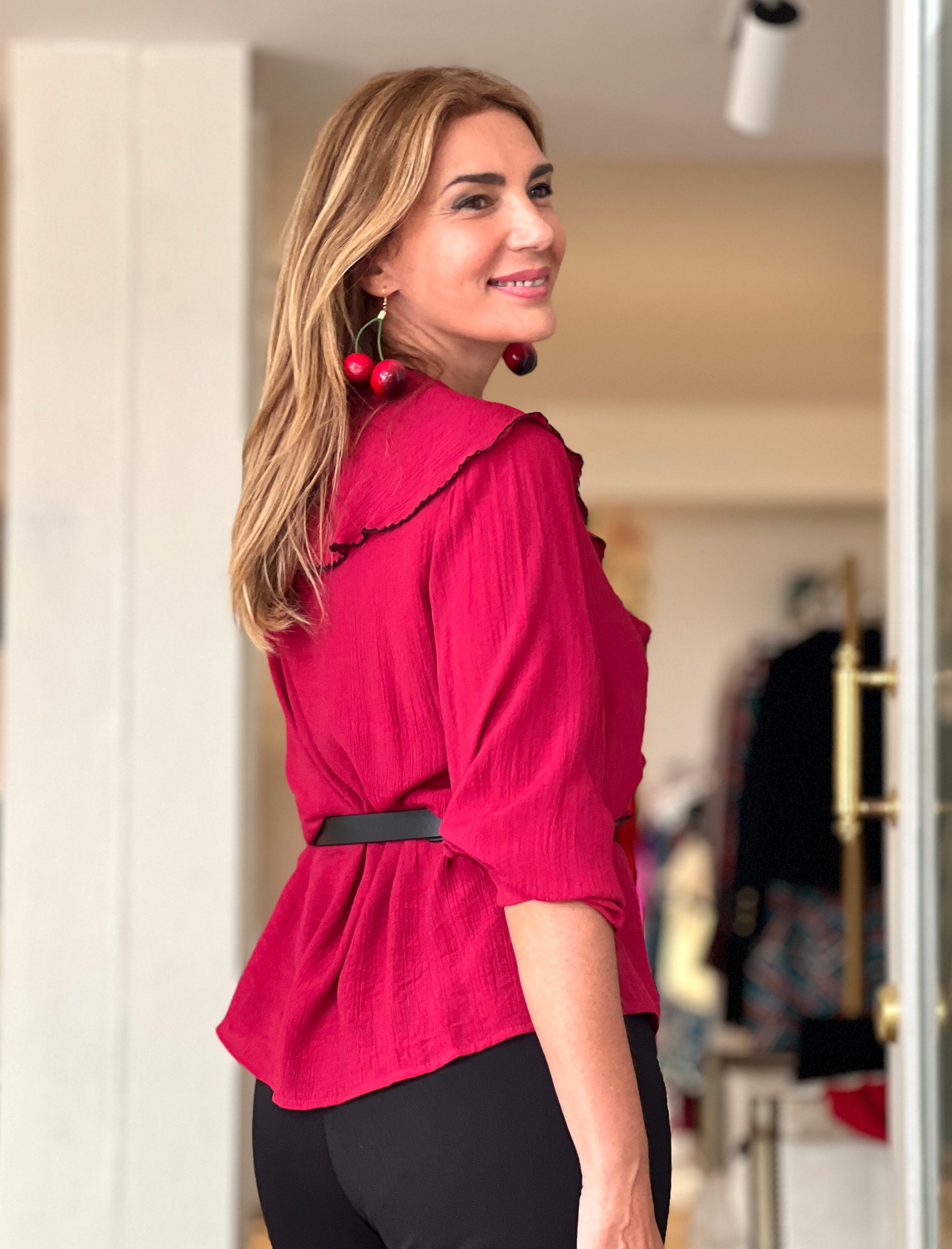 Camisa fluida volante ideal