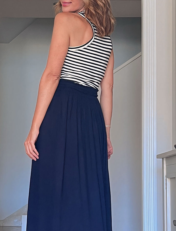 BASIC STRIPED COTTON T-SHIRT 