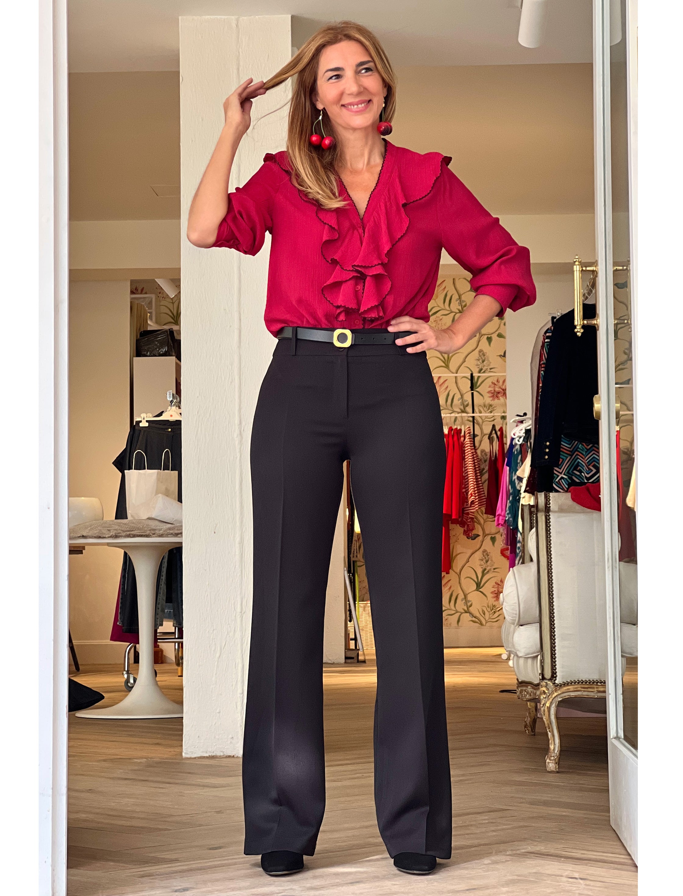 Camisa fluida volante ideal