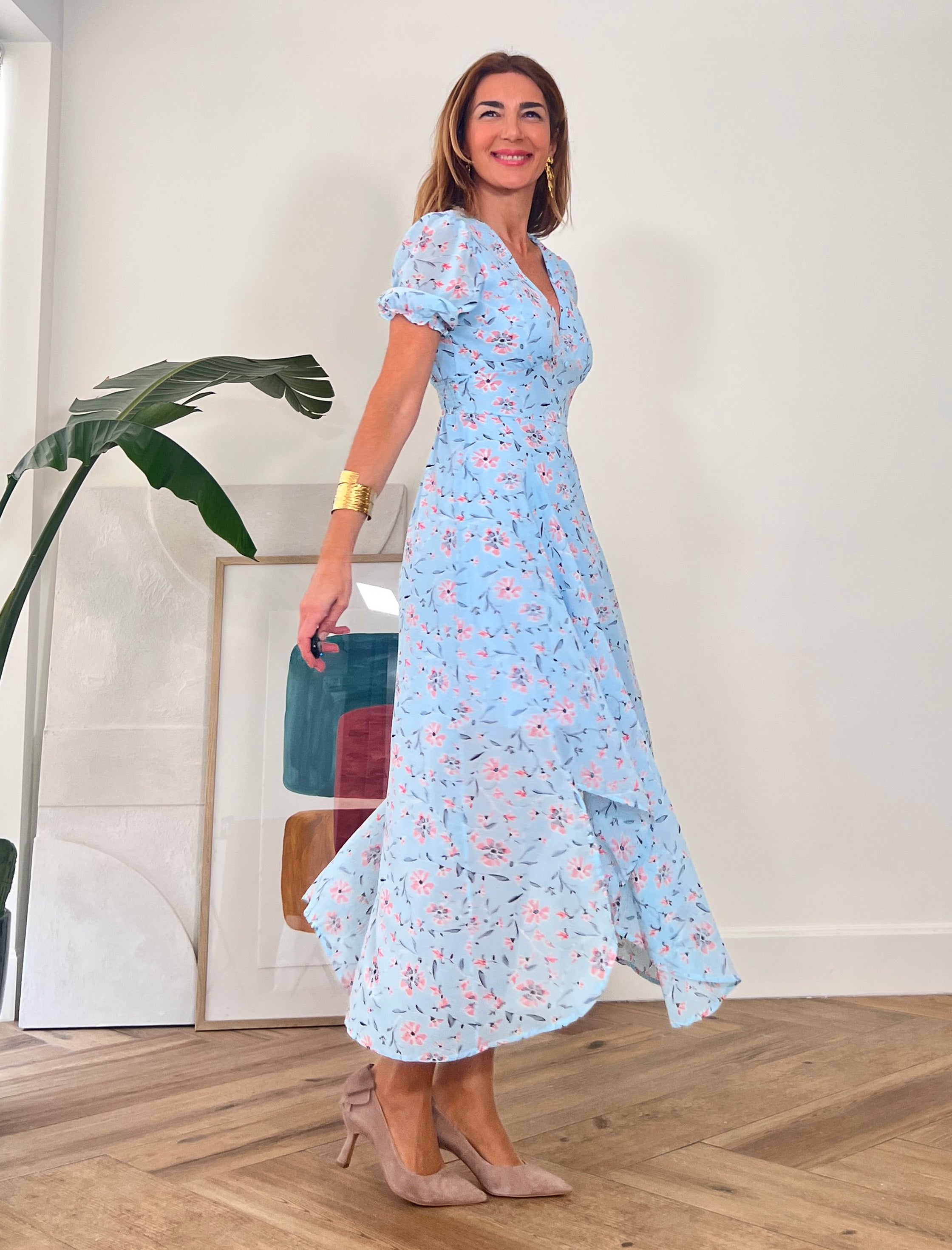 Vestido Fluido más Azul