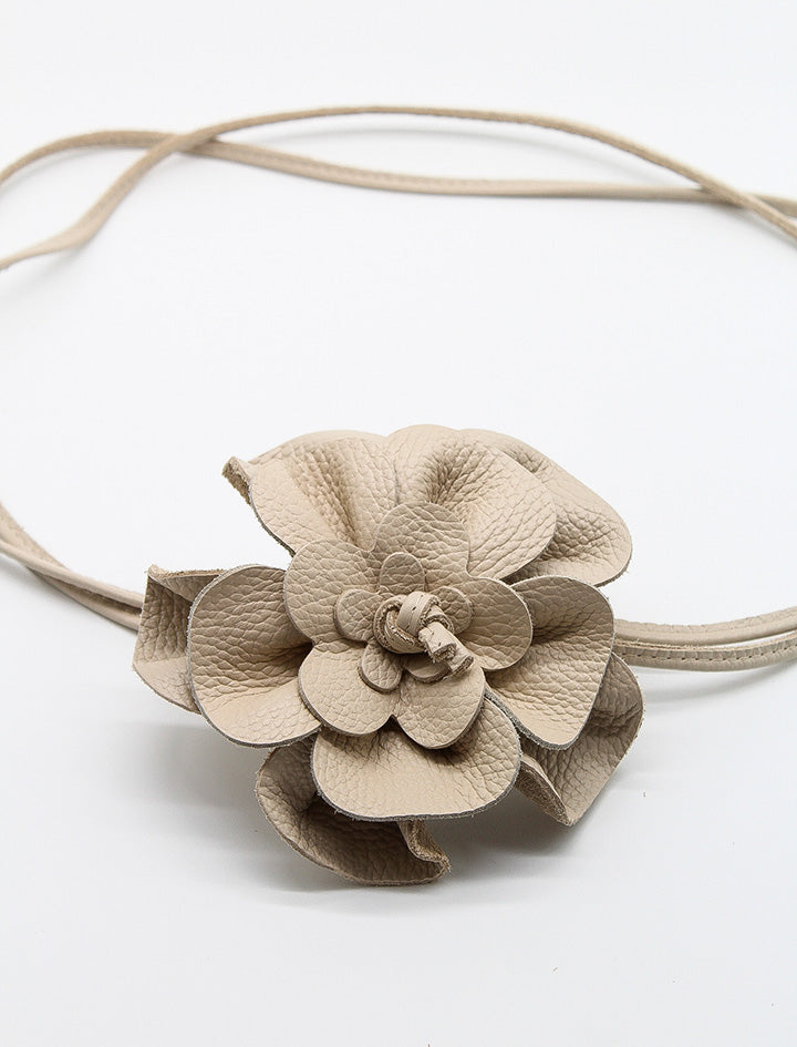 CINTURON FLOR IDEAL BEIG