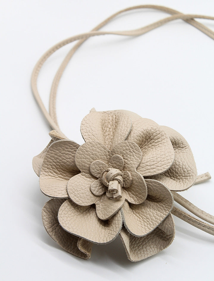 CINTURON FLOR IDEAL BEIG