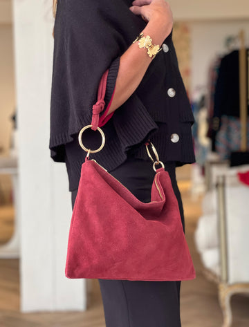 Bolso aros ideal marsala