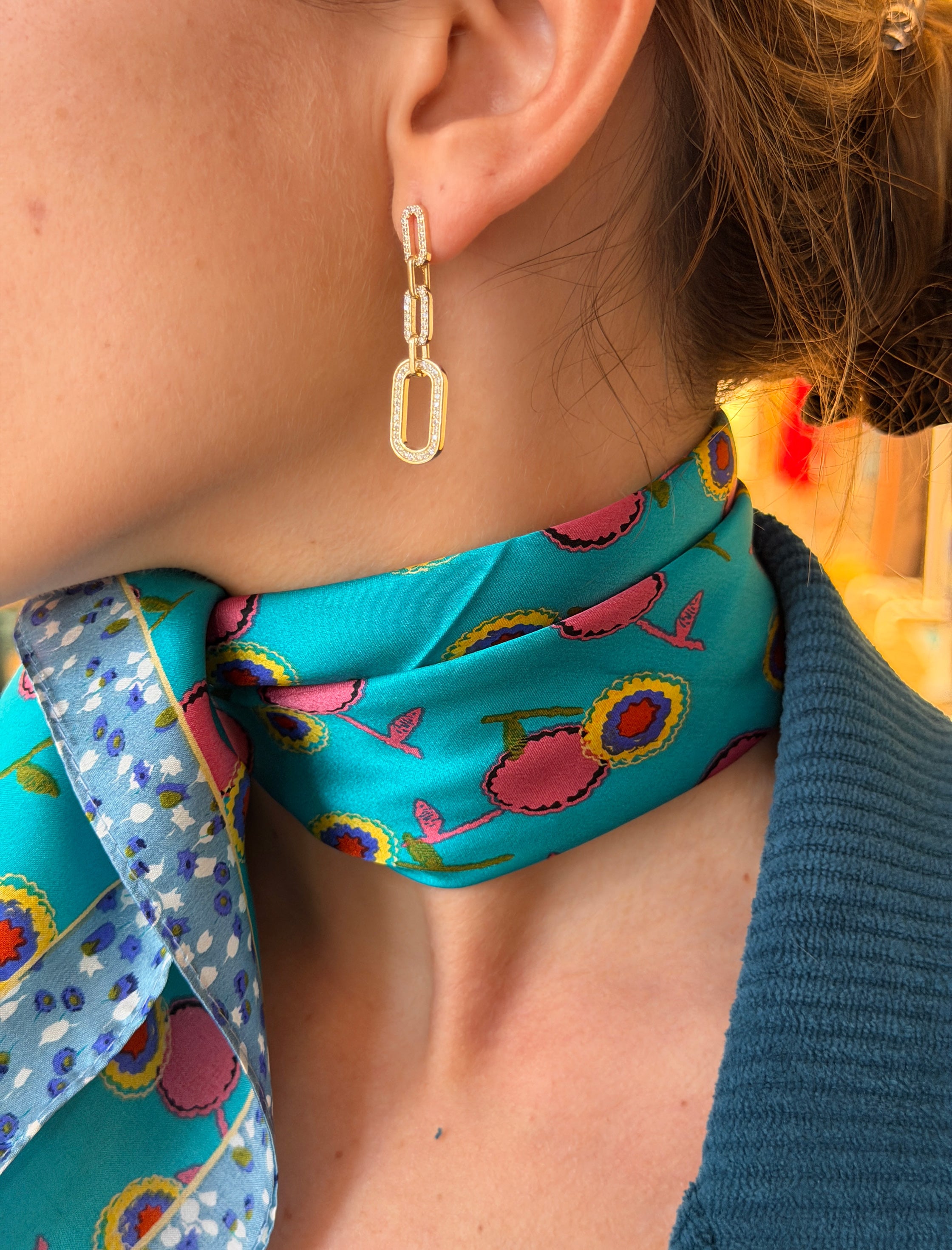 PENDIENTES CADENA DE CIRCONITAS