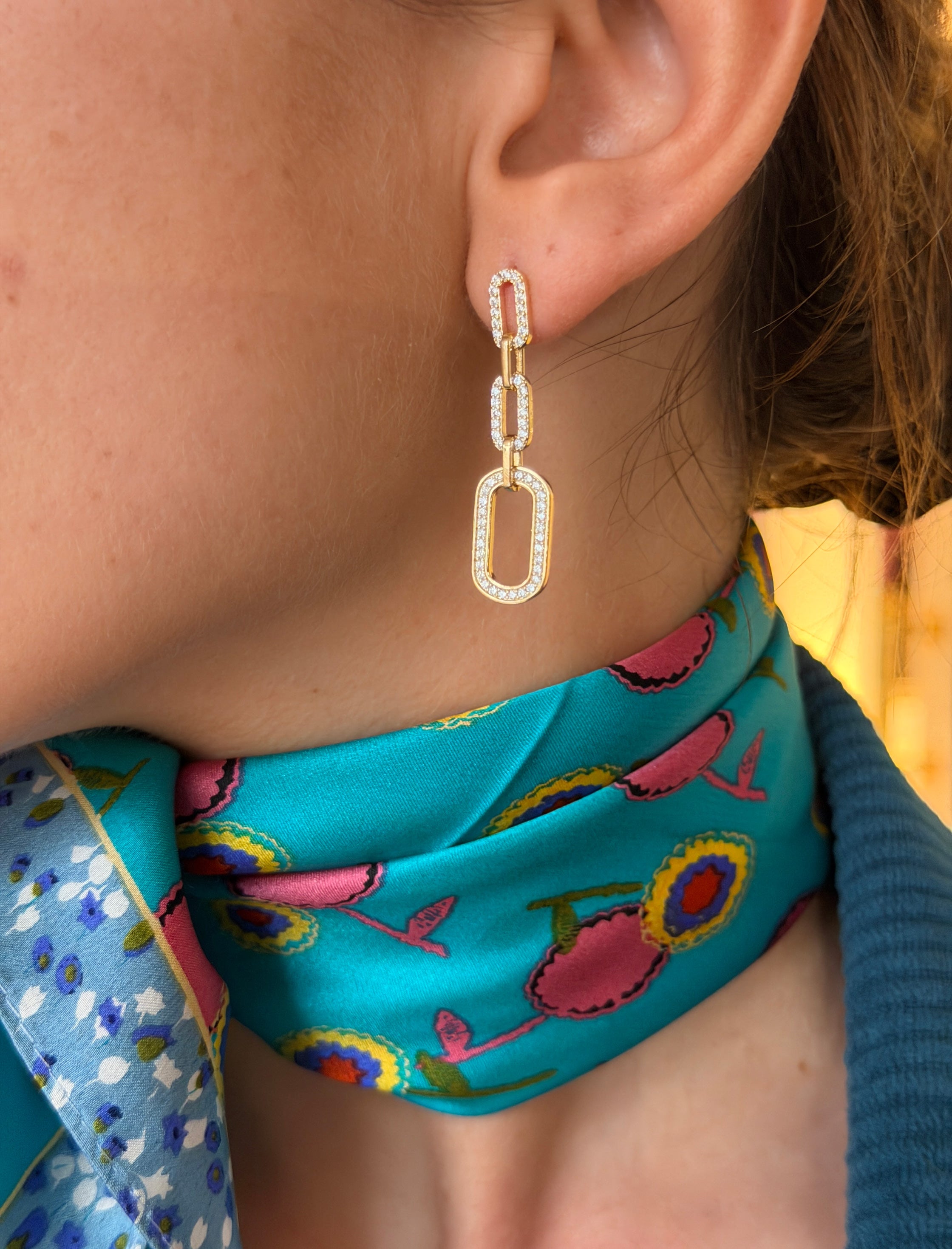 PENDIENTES CADENA DE CIRCONITAS