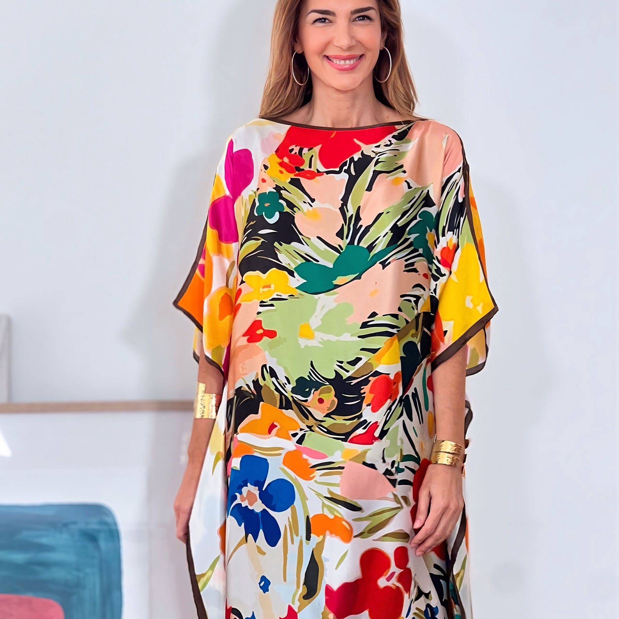 Vestido de seda Floreale
