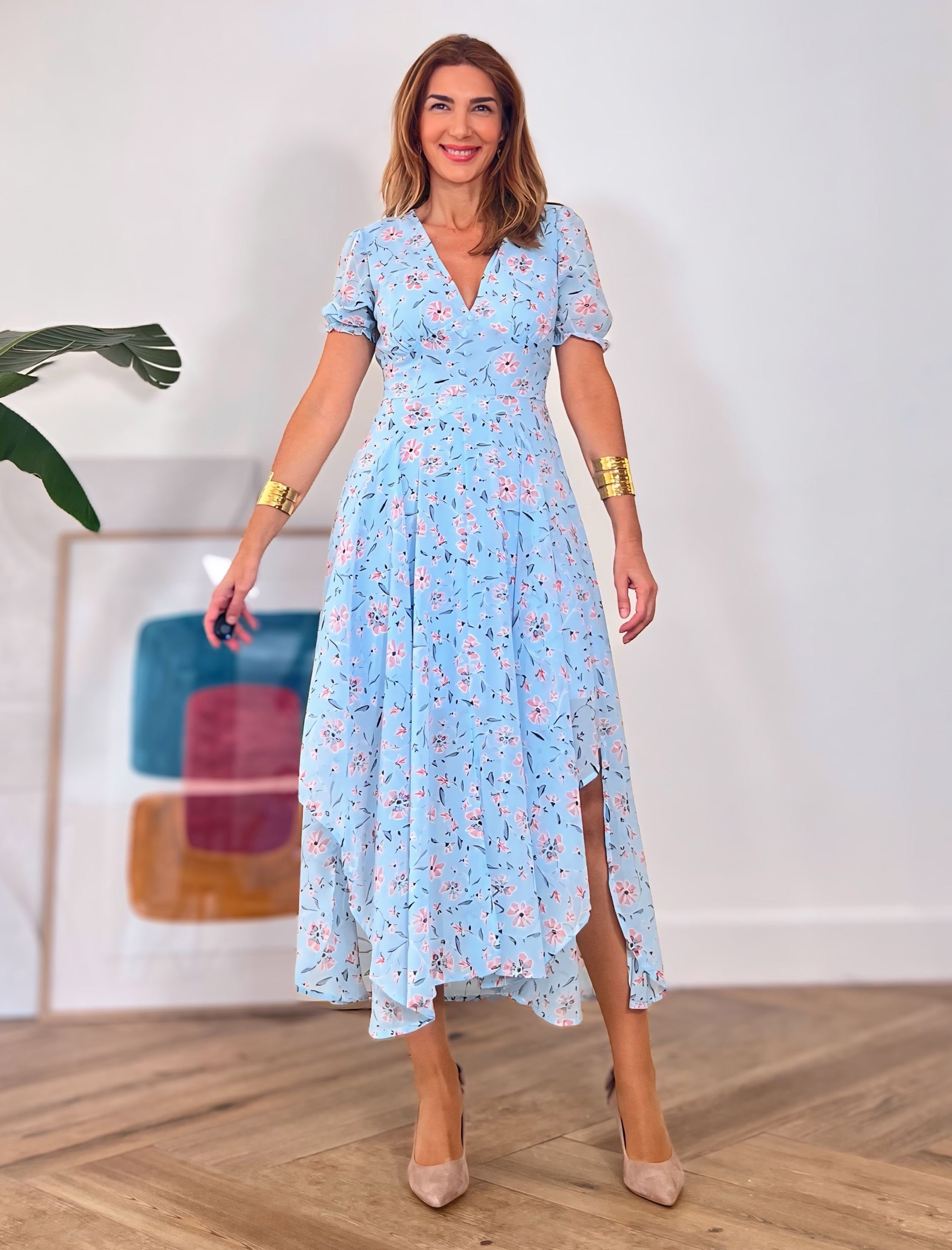 Vestido Fluido más Azul