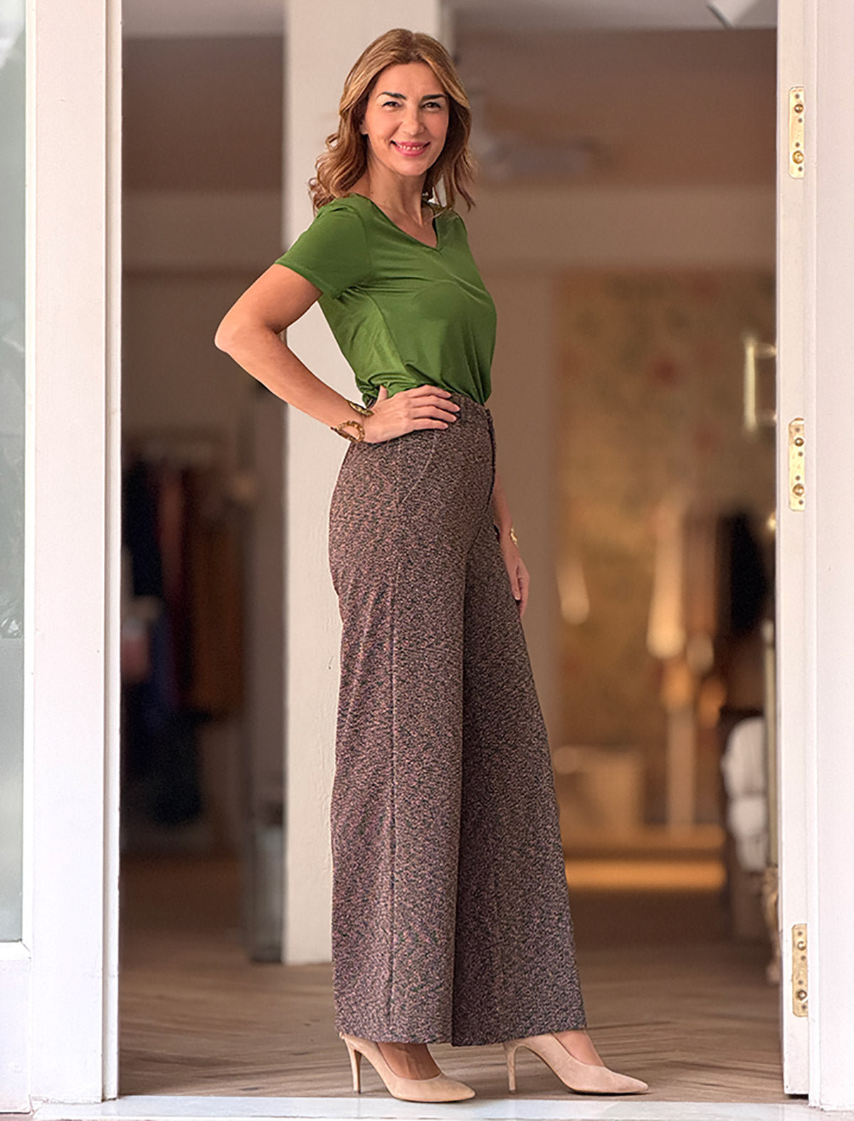 Camiseta de pico verde