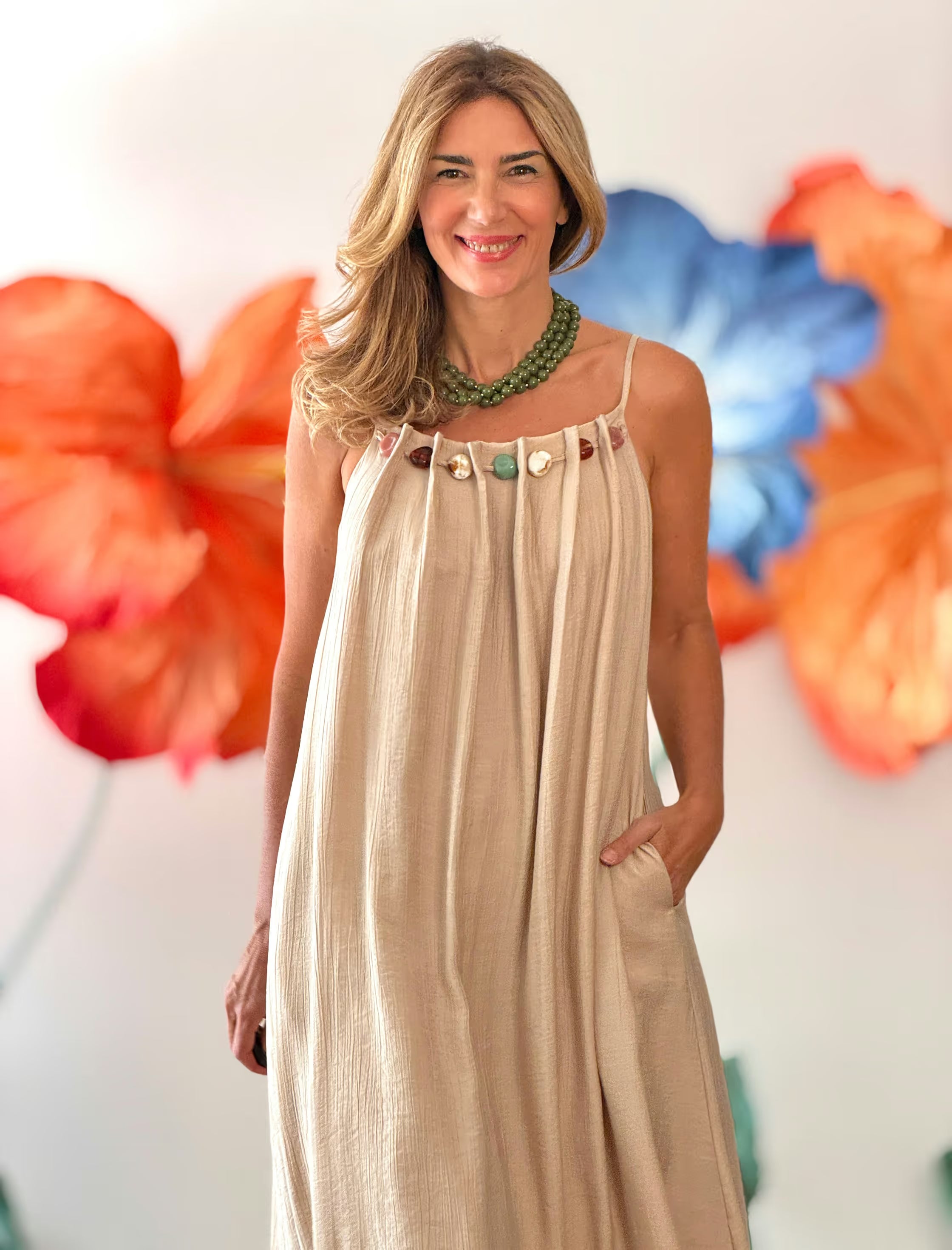 Vestido largo beige Marta