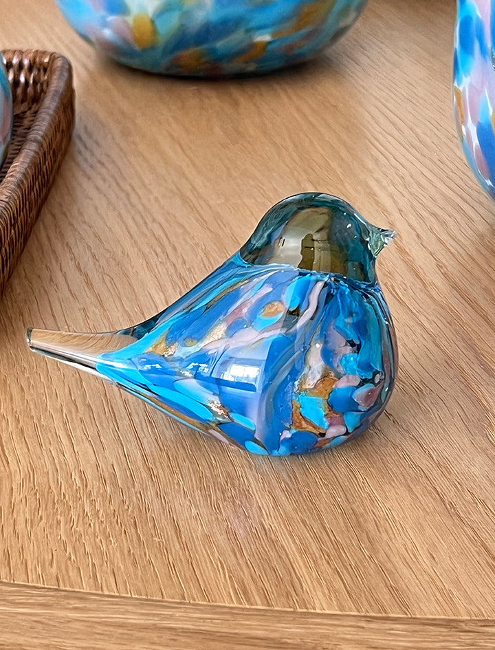 PAJARO CRISTAL AZUL