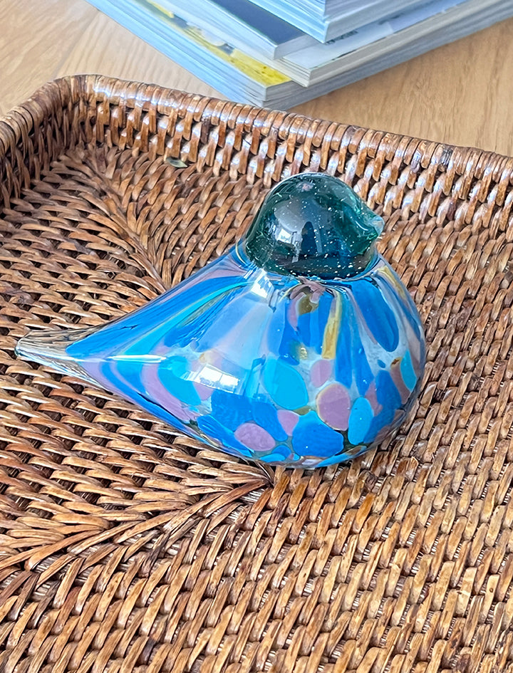 PAJARO CRISTAL AZUL