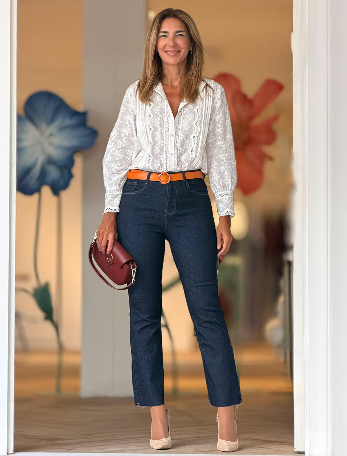 Camisa de encajes Mariana