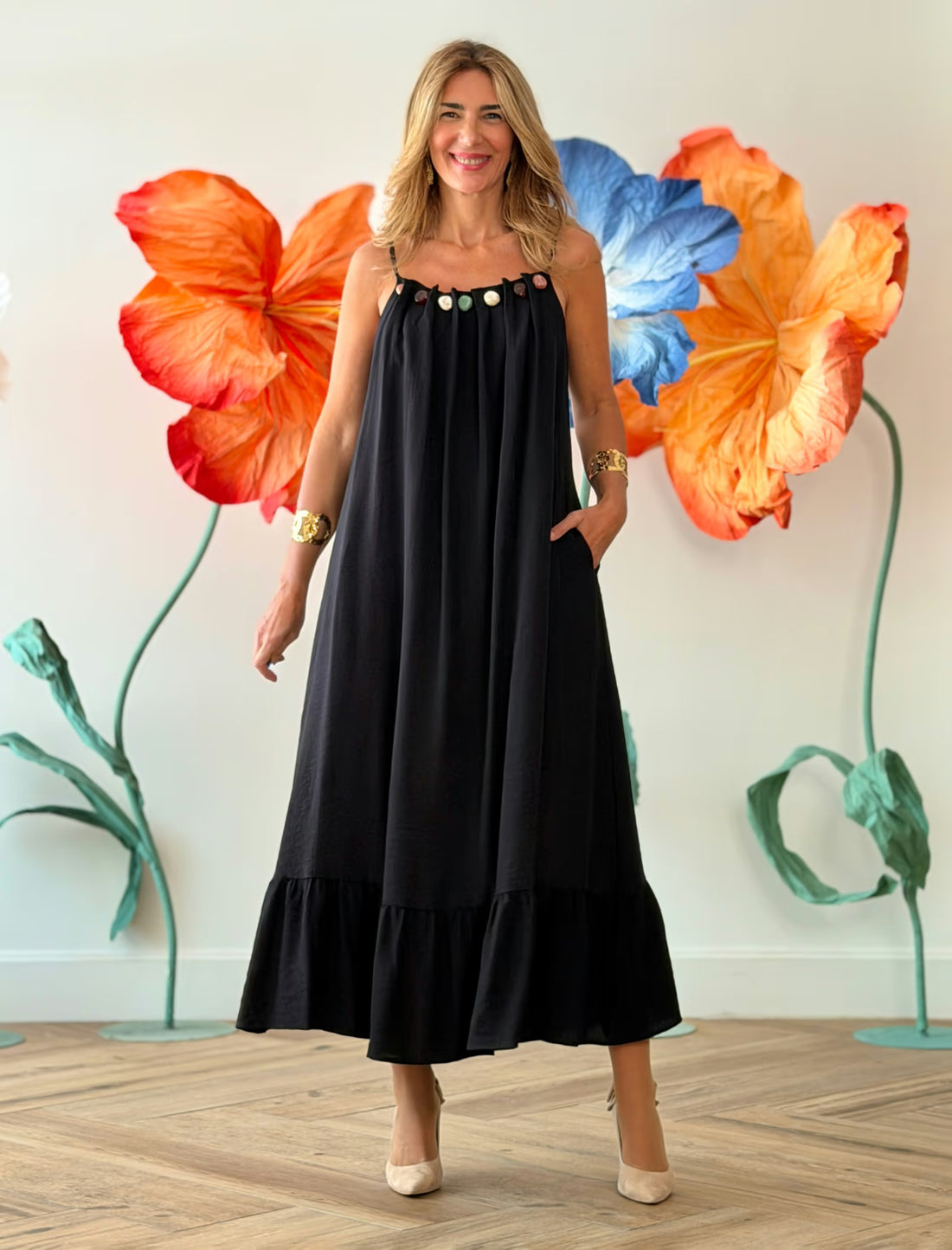 Vestido largo negro Marta
