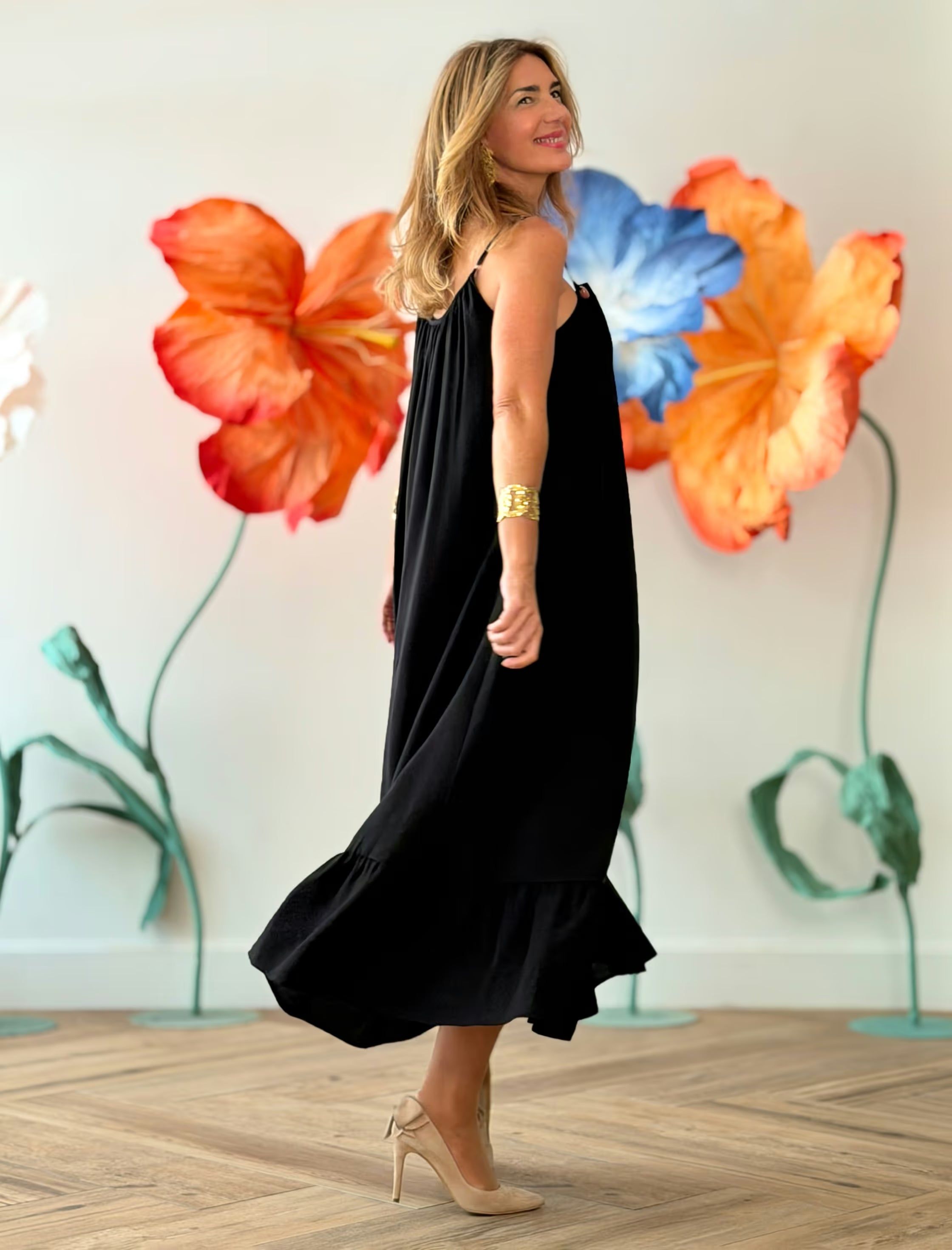 Vestido largo negro Marta