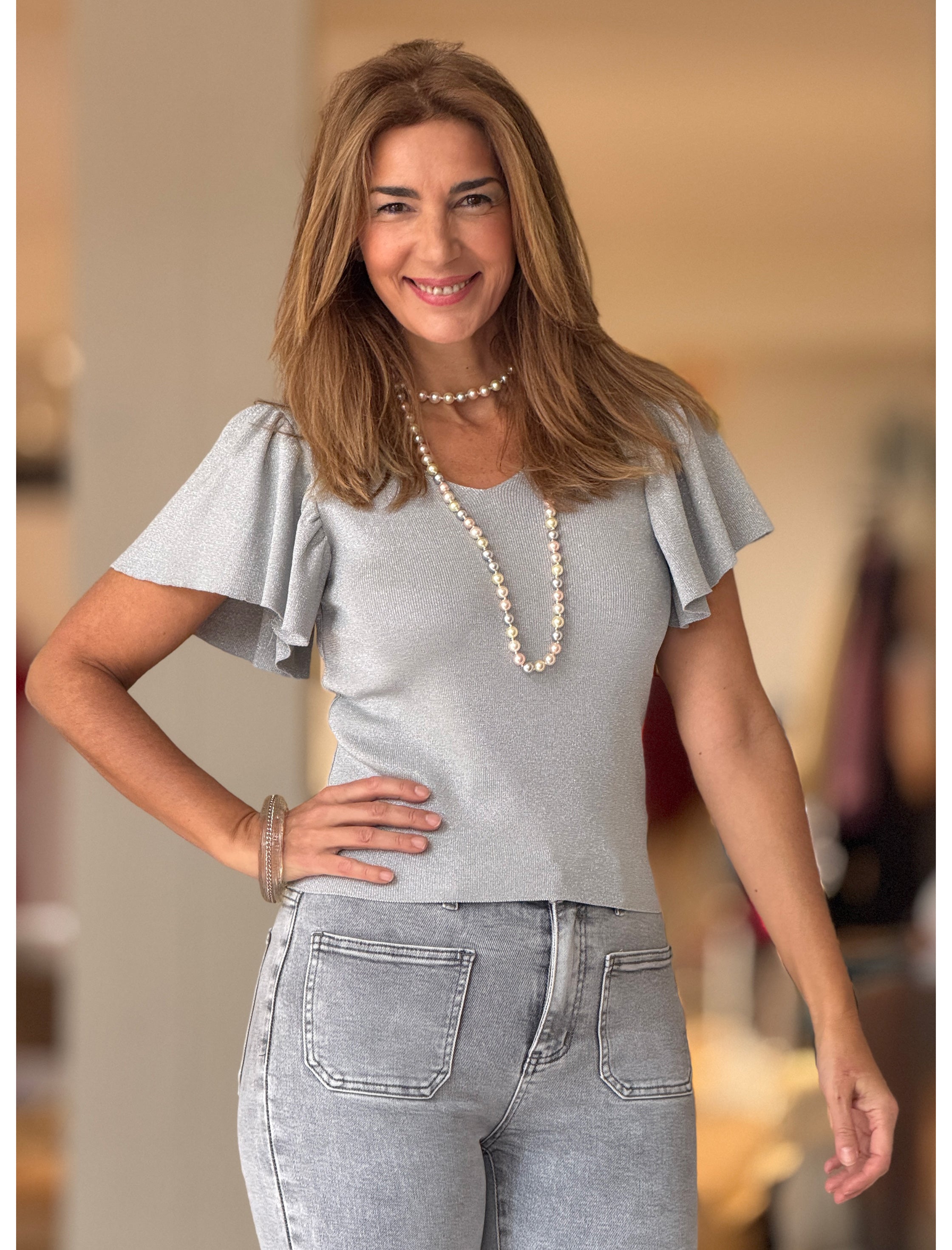 COLLAR PEARLS ROSADAS