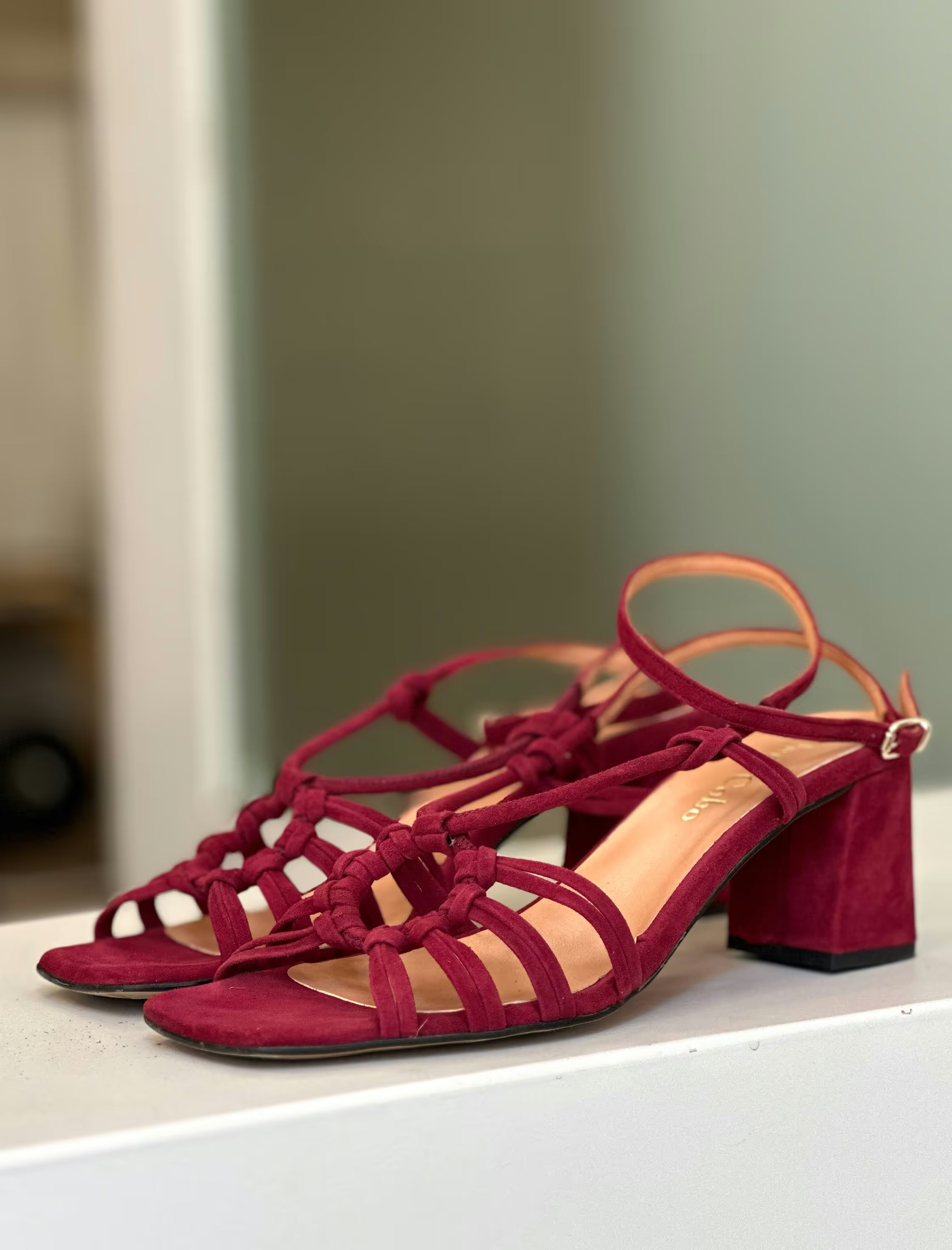 Sandalia burdeos artesania chic