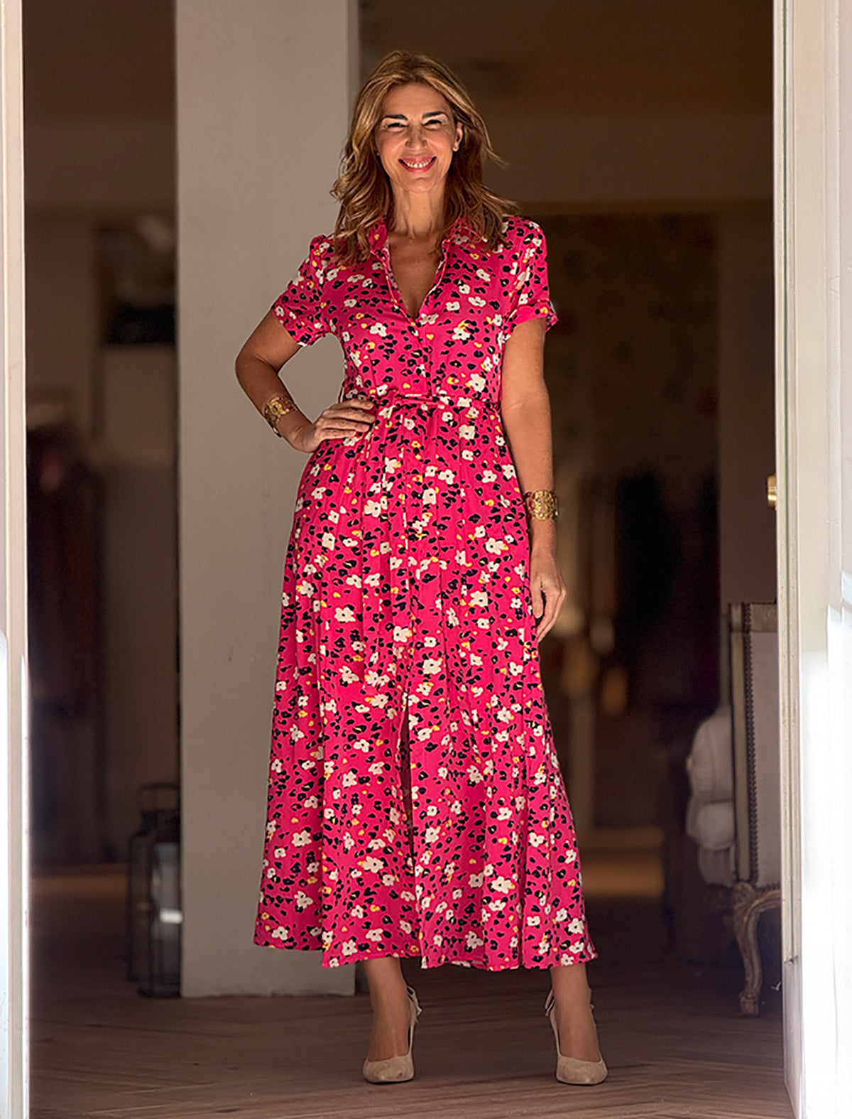 Vestido camisero flowers