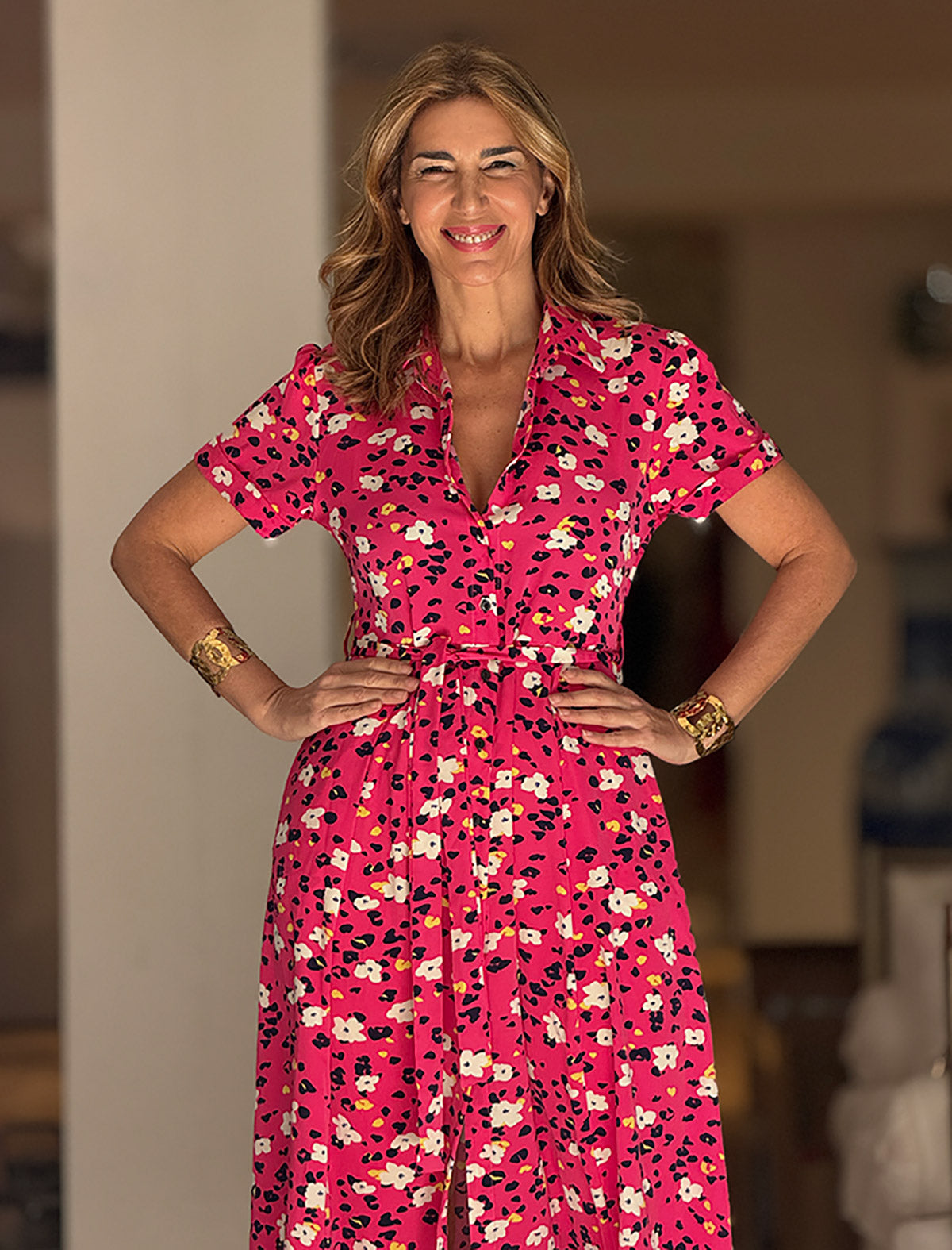 Vestido camisero flowers