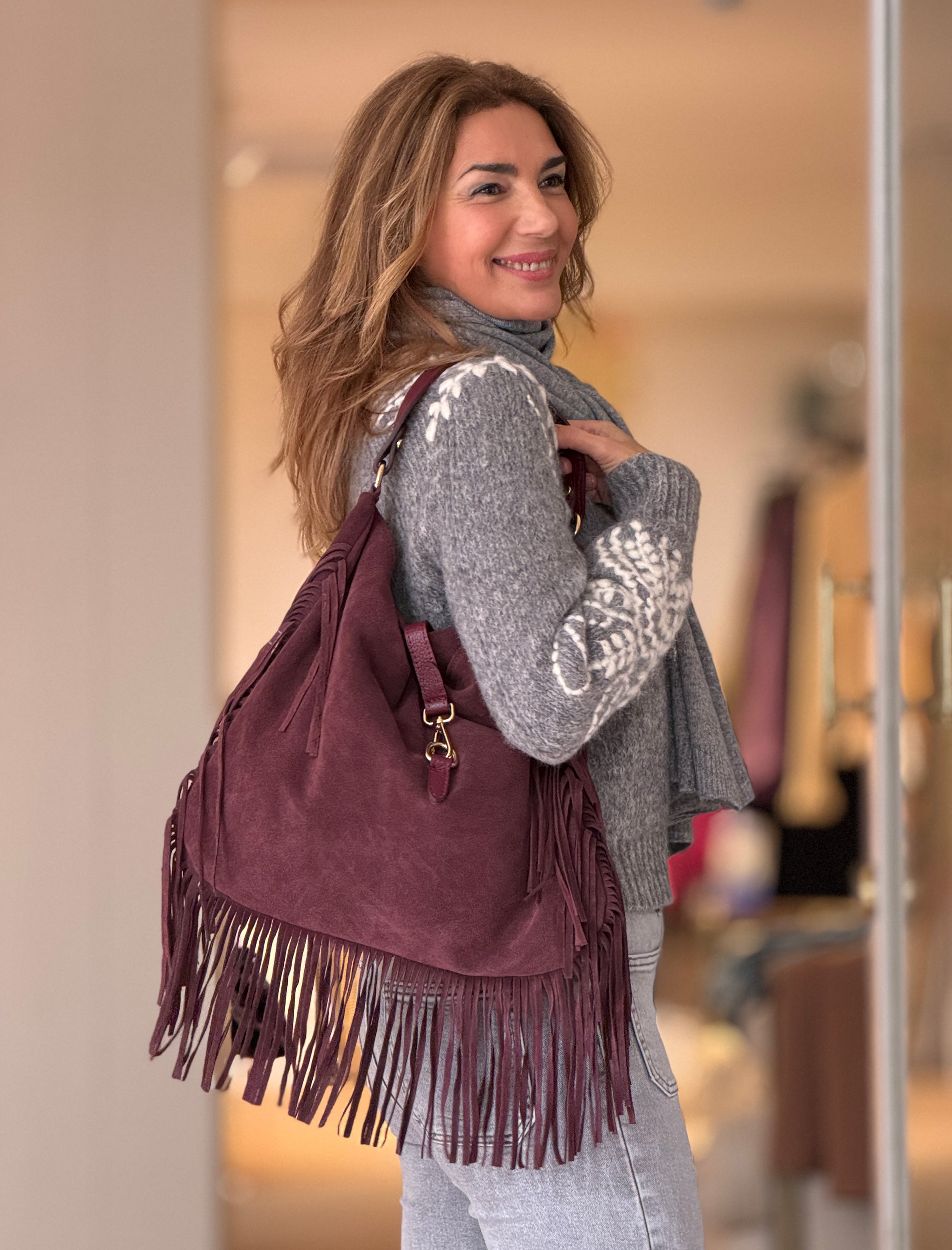 Bolso de flecos boho