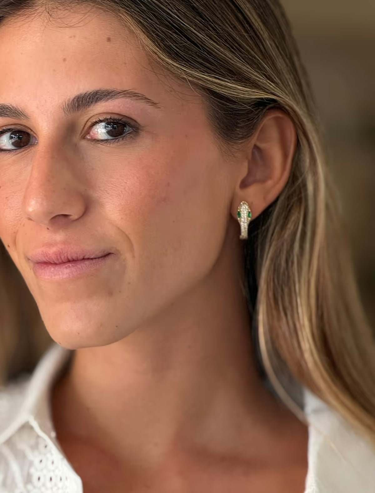 Zirconia Boa Earrings