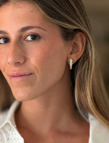 Zirconia Boa Earrings