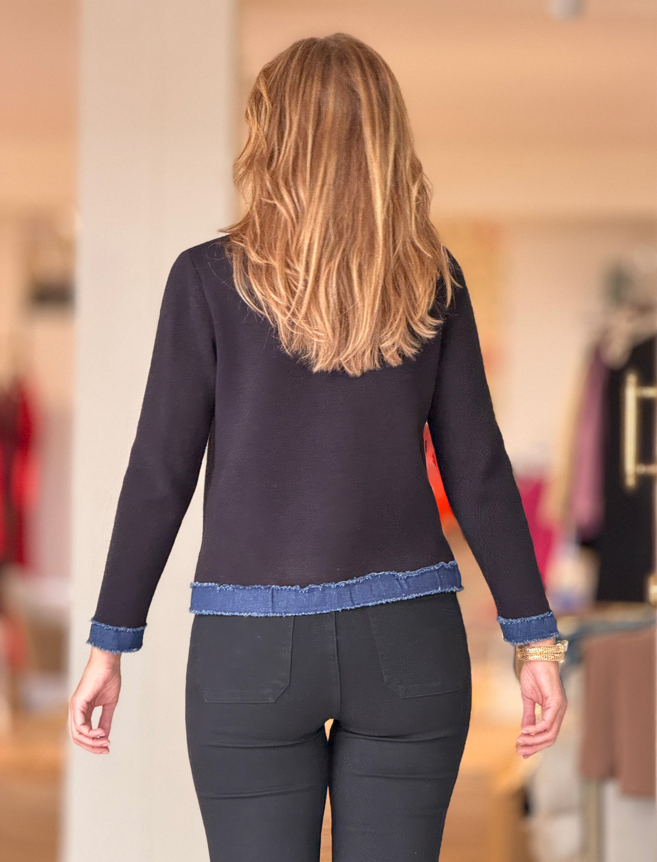 Chaqueta denim negra