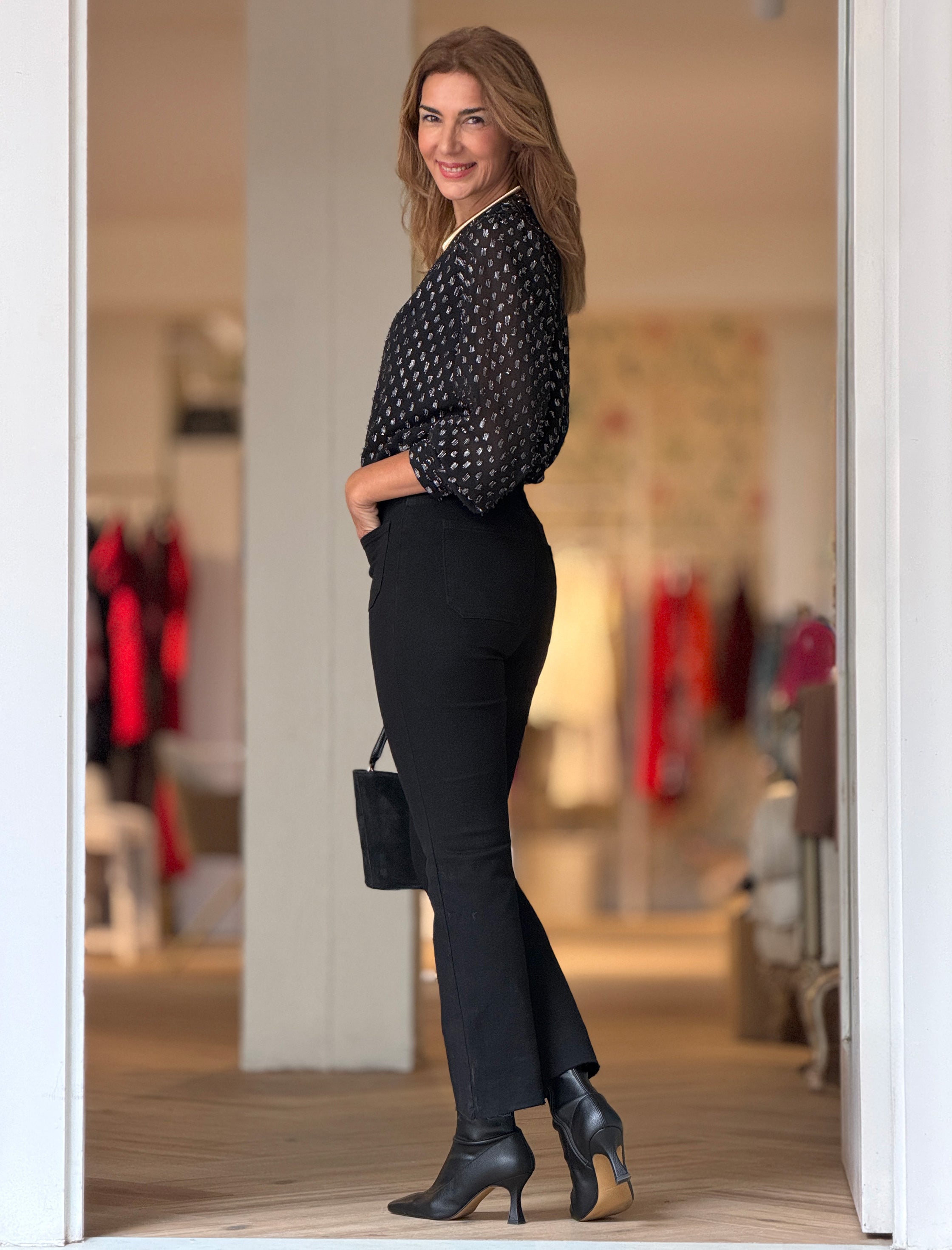 Bolso mini cesta chic negro