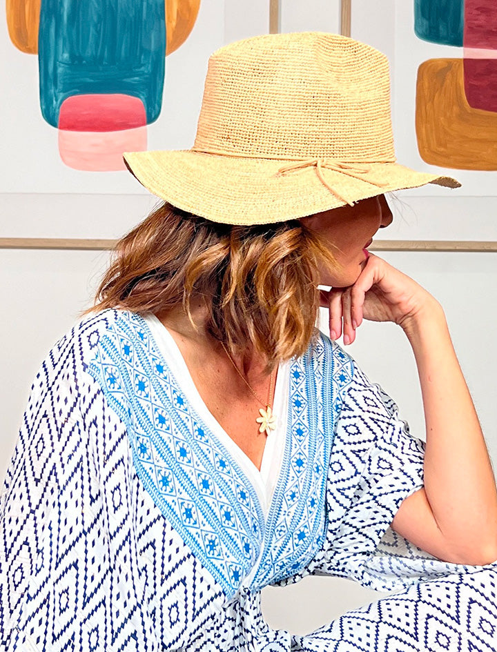 SOMBRERO NATURAL MUY CHIC