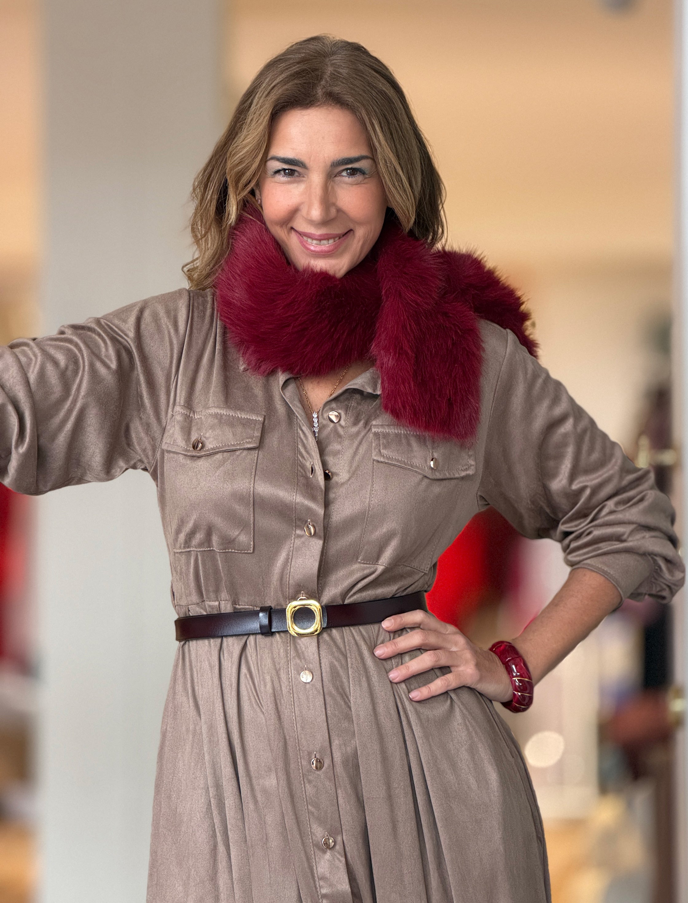 Cinturon fondo de armario chocolate