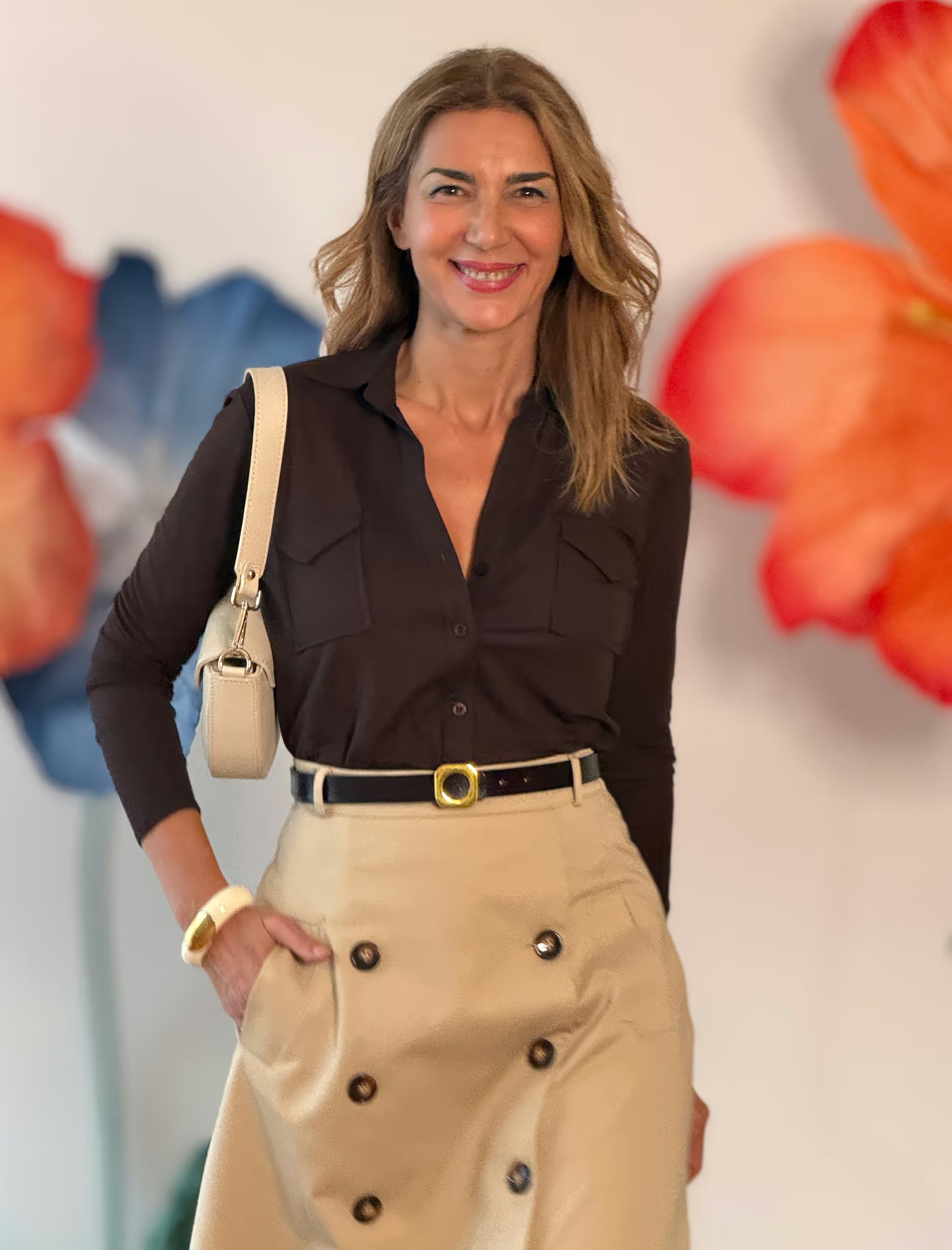 Falda trench midi Perfecta