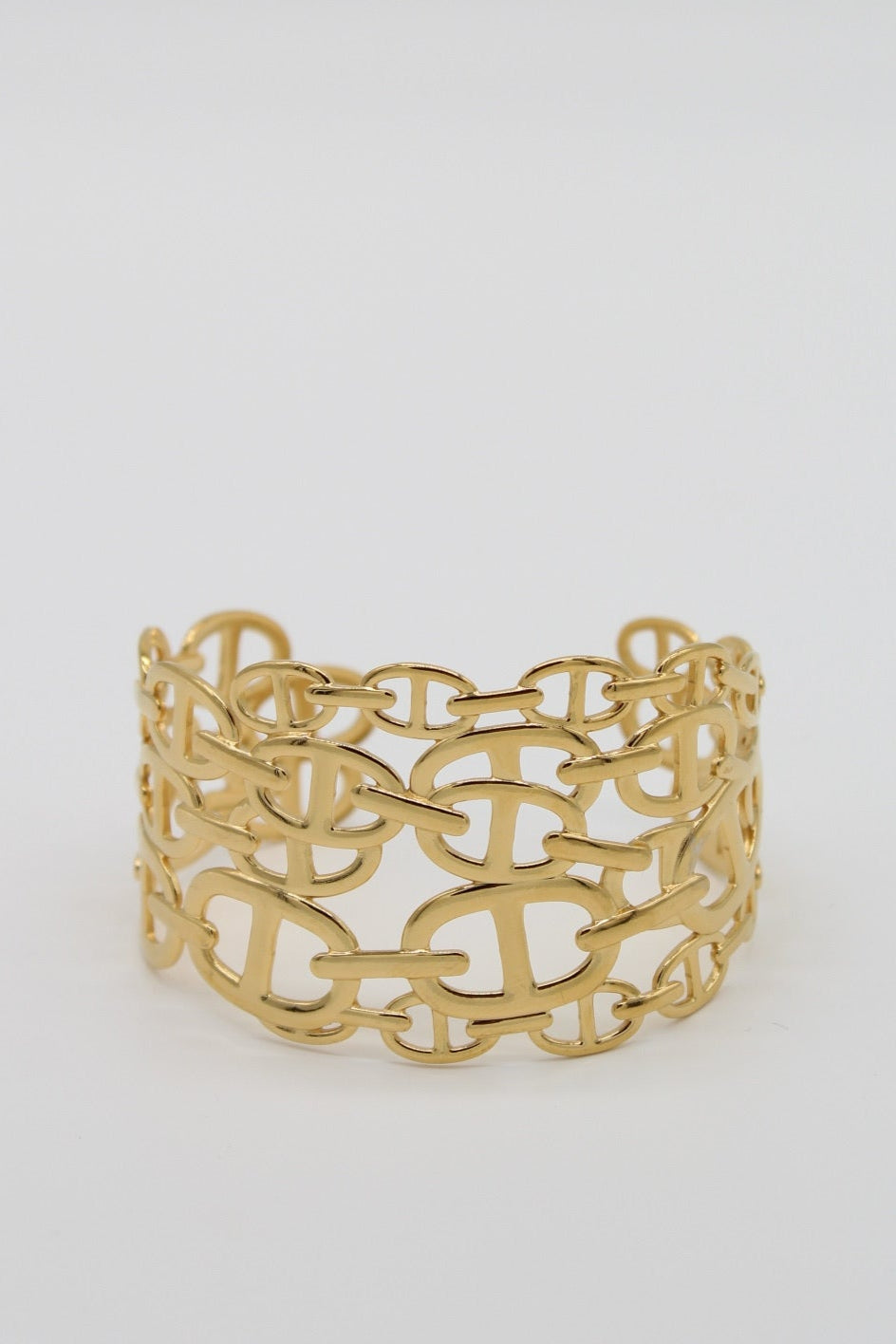 Brazalete eslabón chic dorado