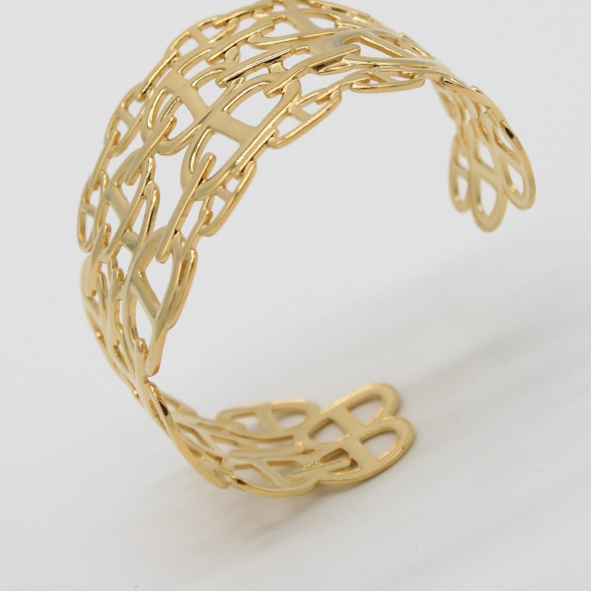 Brazalete eslabón chic dorado