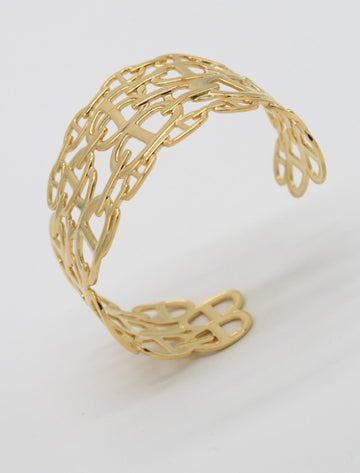 Brazalete eslabón chic dorado