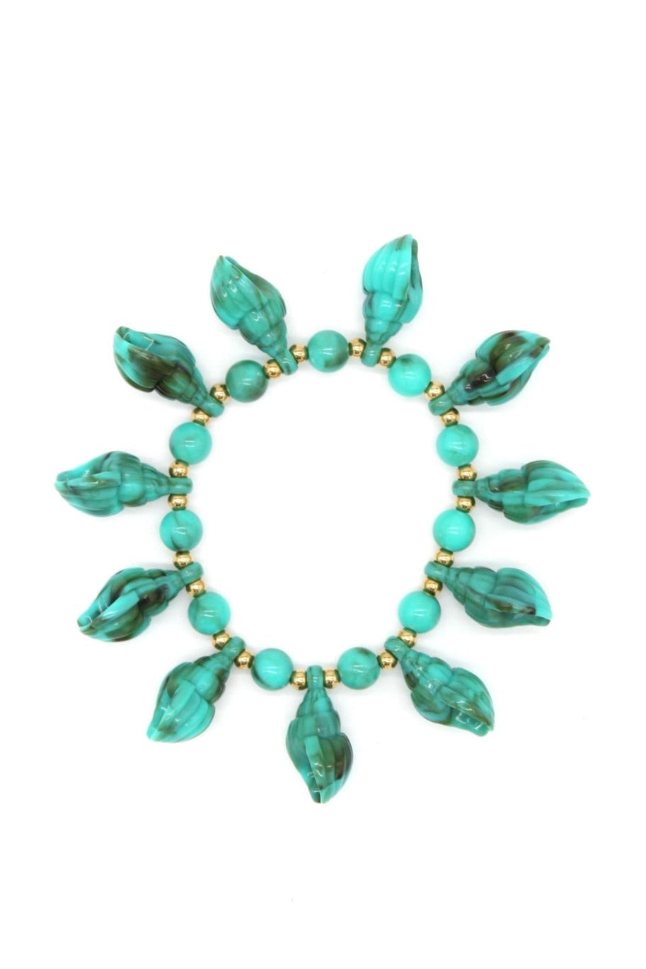 Pulsera Caracolas chic turquesa