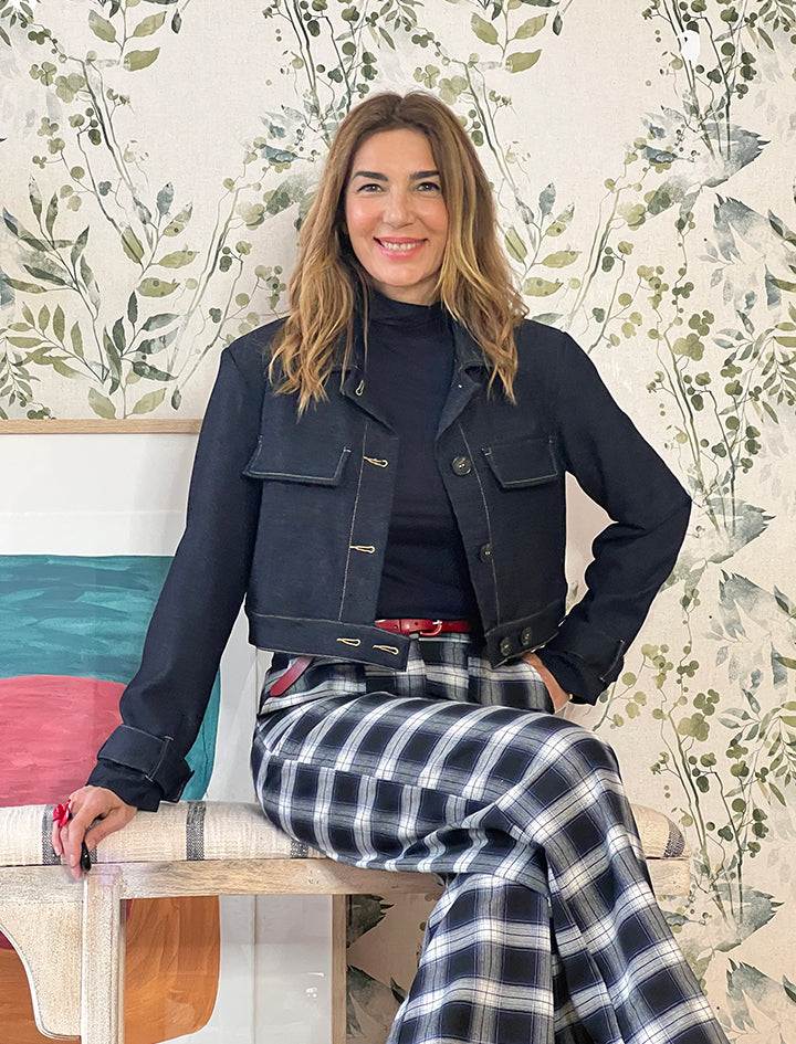 Chaqueta jeans vestida
