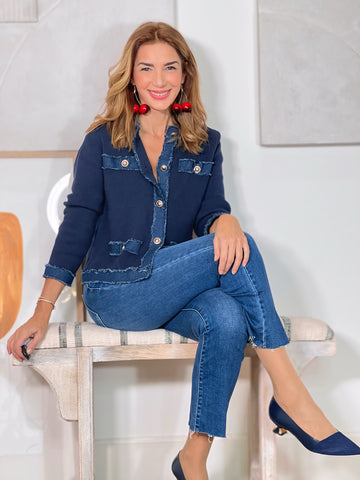 Chaqueta denim punto